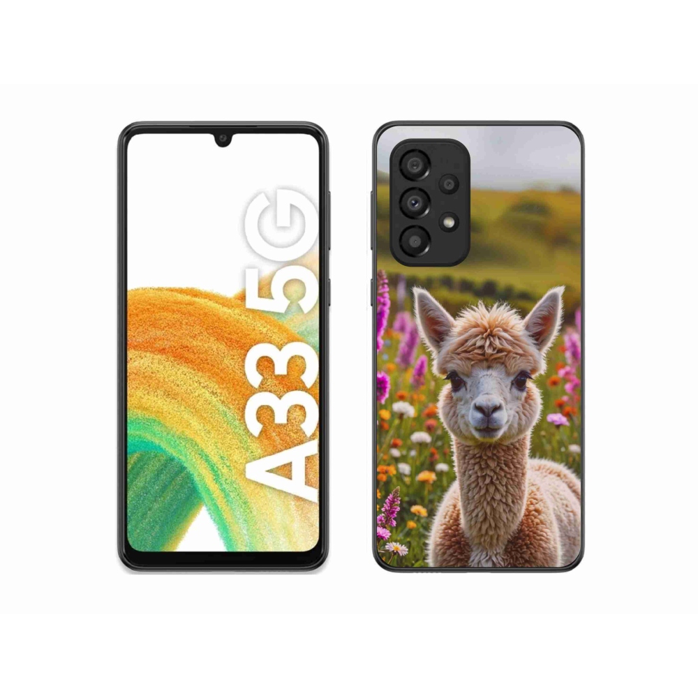Zselés borítás mmCase Samsung Galaxy A33 készülékhez - láma a réten