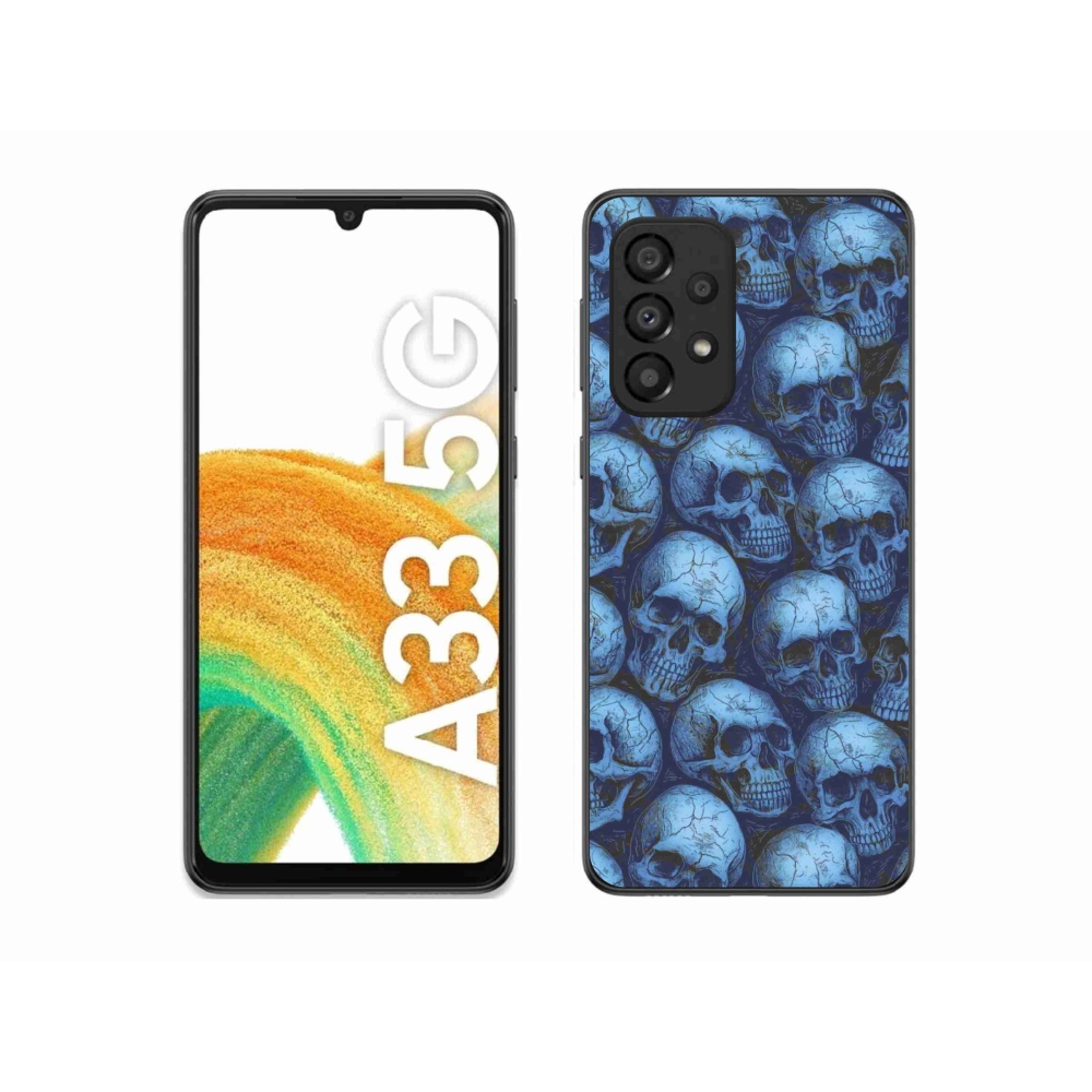 Zselés borítás mmCase Samsung Galaxy A33 készülékhez - koponyák