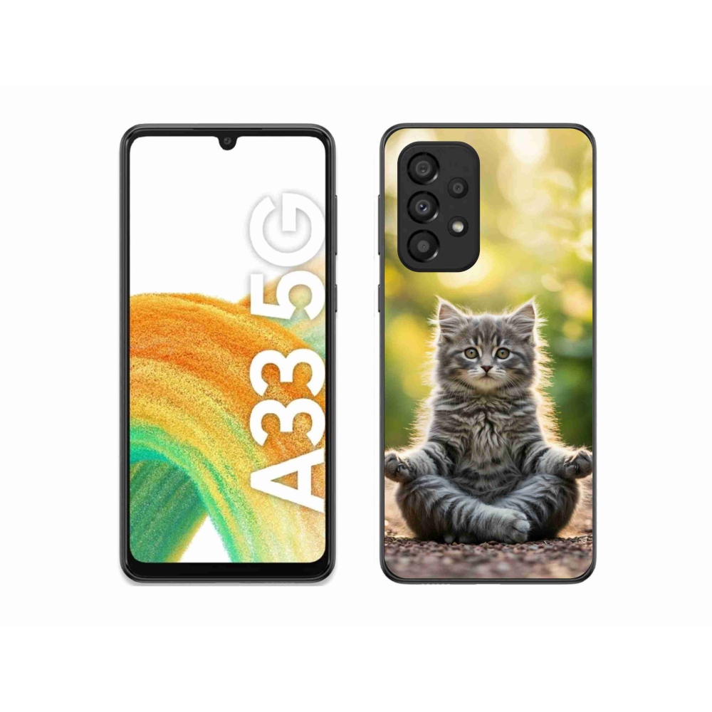 Gél borítás mmCase Samsung Galaxy A33 készülékhez - meditáló cica