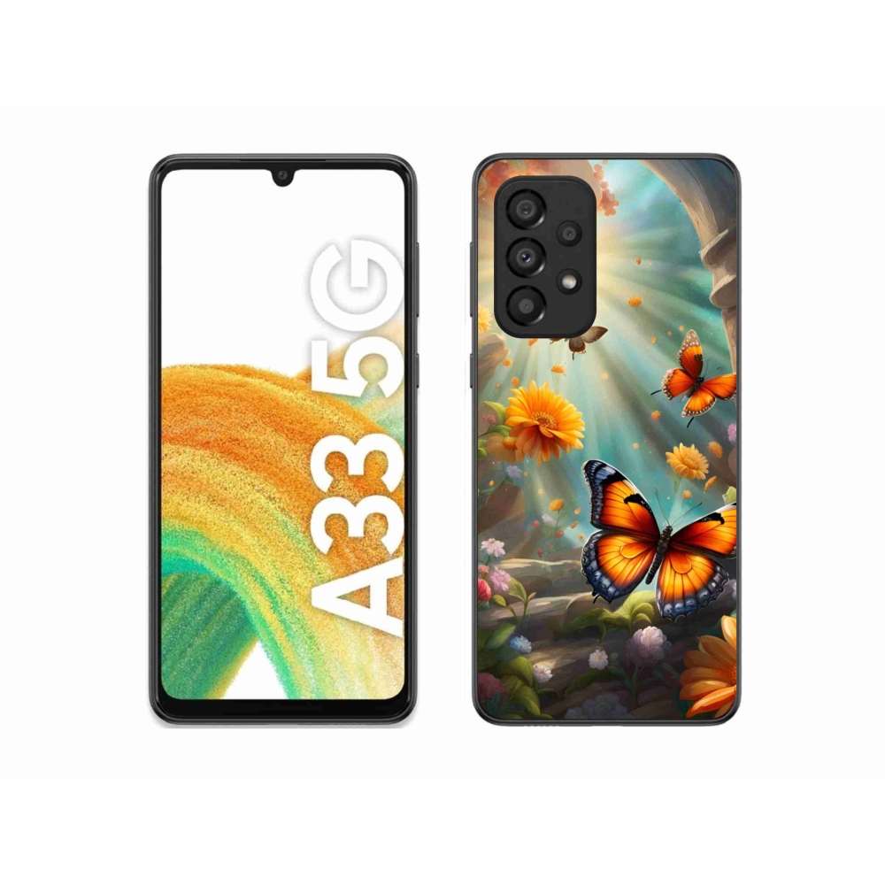 Gél borítás mmCase Samsung Galaxy A33 - pillangókert 2