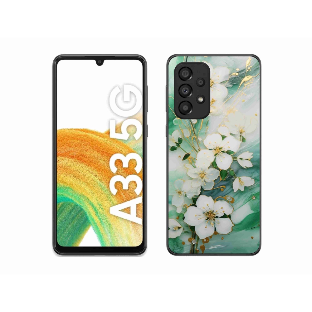 Gél borítás mmCase Samsung Galaxy A33 készülékhez - finom virágok
