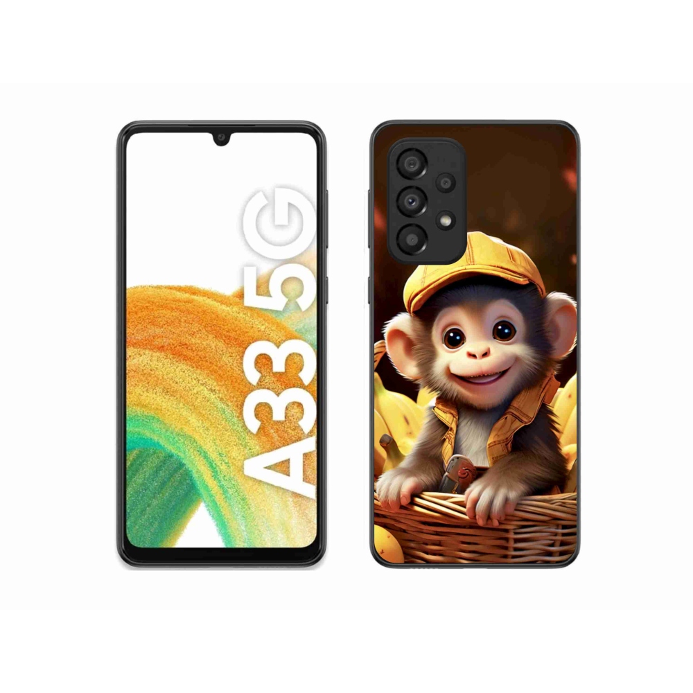 Gél védőhuzat mmCase Samsung Galaxy A33 - majom a kosárban