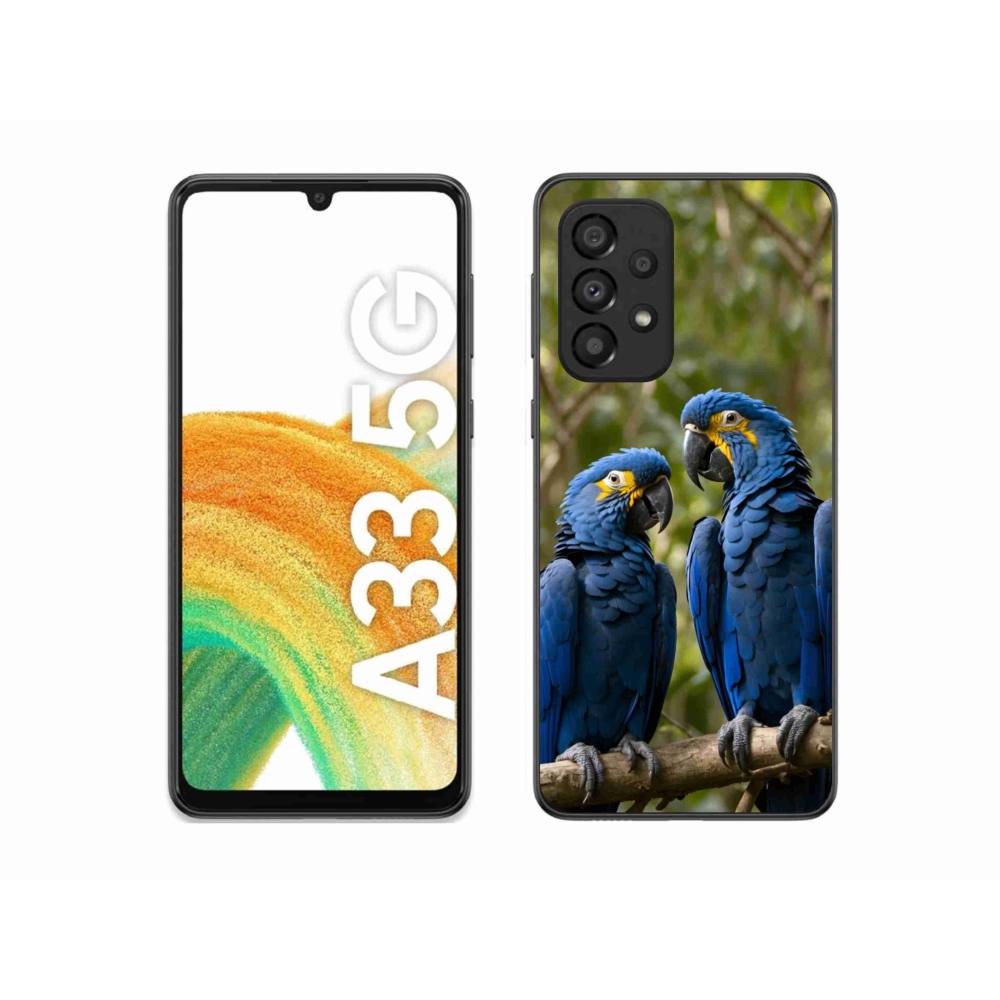 Zselés borítás mmCase Samsung Galaxy A33 - papagáj duóhoz