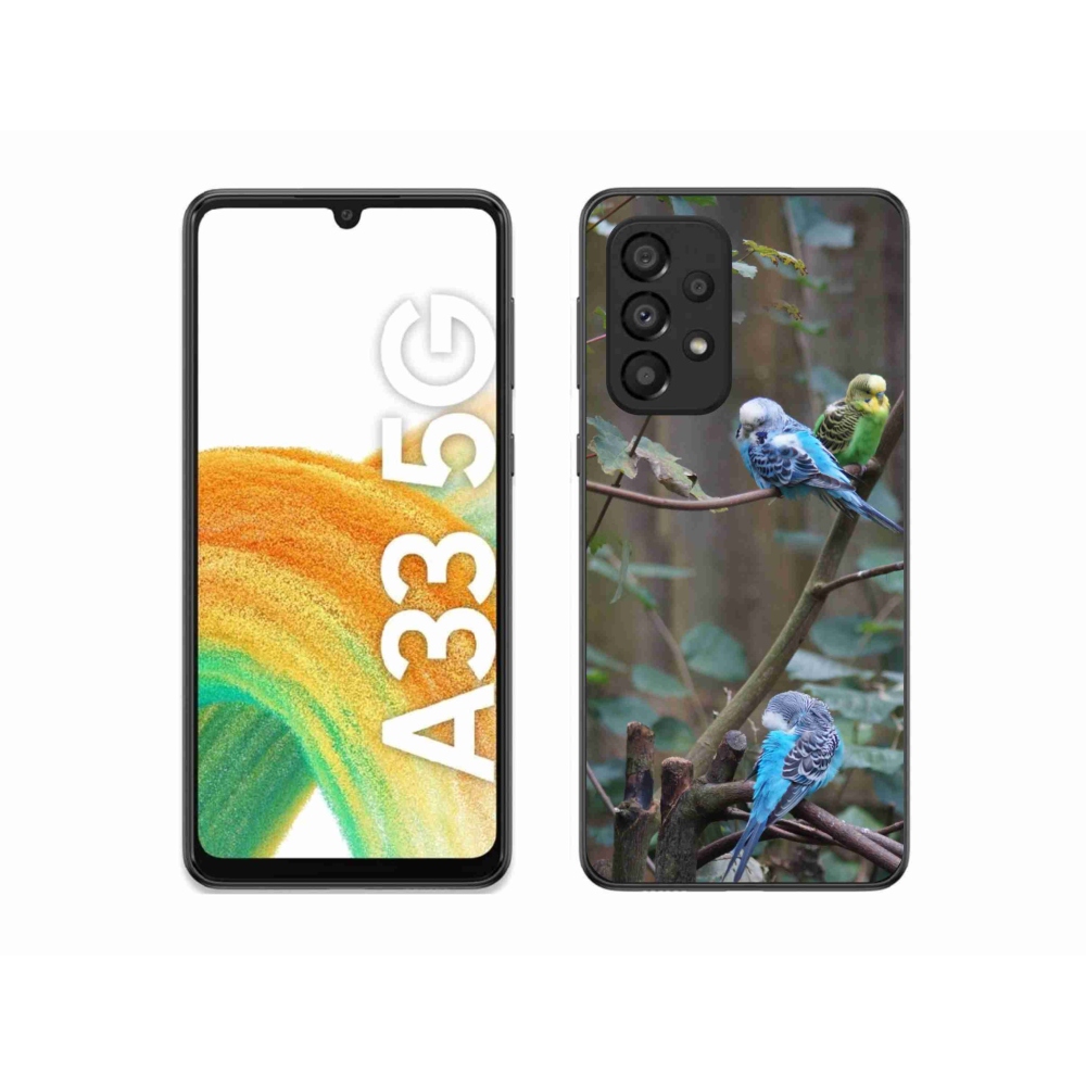 Gél borító mmCase Samsung Galaxy A33 készülékhez - papagájok az ágon
