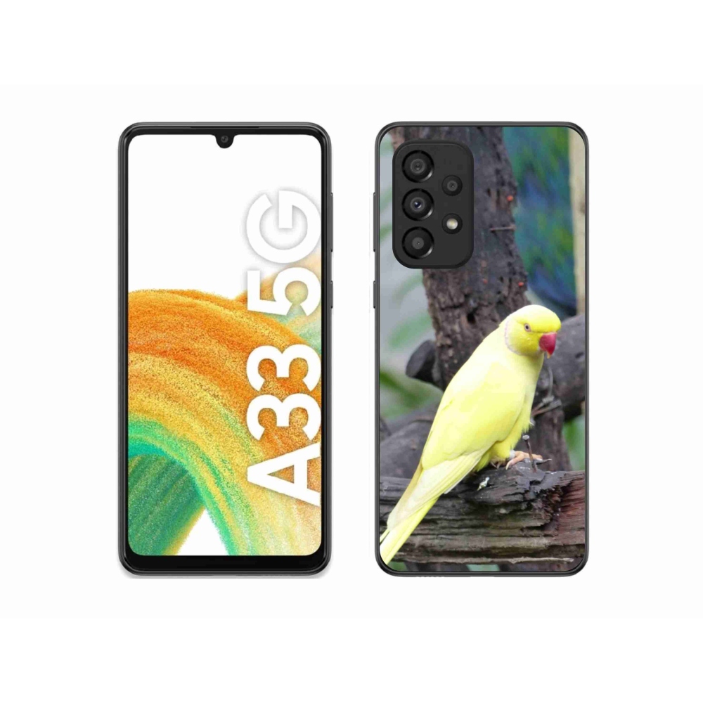 Zselés borítás mmCase Samsung Galaxy A33 - papagáj alexander sárga