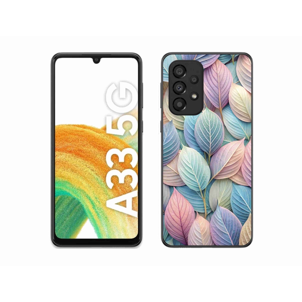 Zselés borítás mmCase Samsung Galaxy A33 készülékhez - pasztell levelek