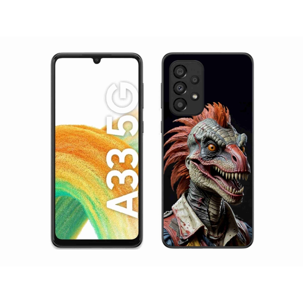 Gél borítás mmCase Samsung Galaxy A33 készülékhez - punk dinoszaurusz