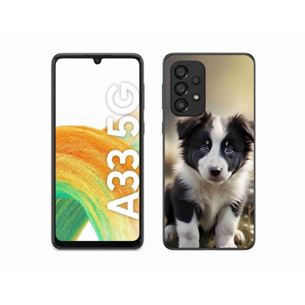 Gél borító mmCase Samsung Galaxy A33 - aranyos border collie - Samsung Galaxy A33 tok