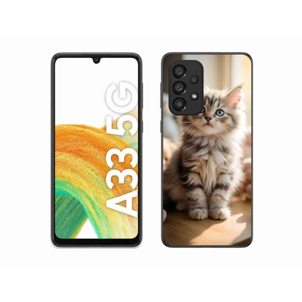 Gél borítás mmCase Samsung Galaxy A33 - aranyos cica 10