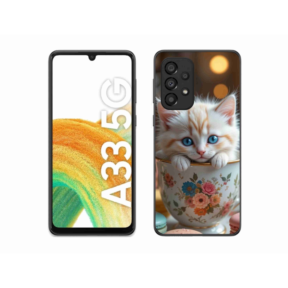 Gél borító mmCase Samsung Galaxy A33 - aranyos cica 6