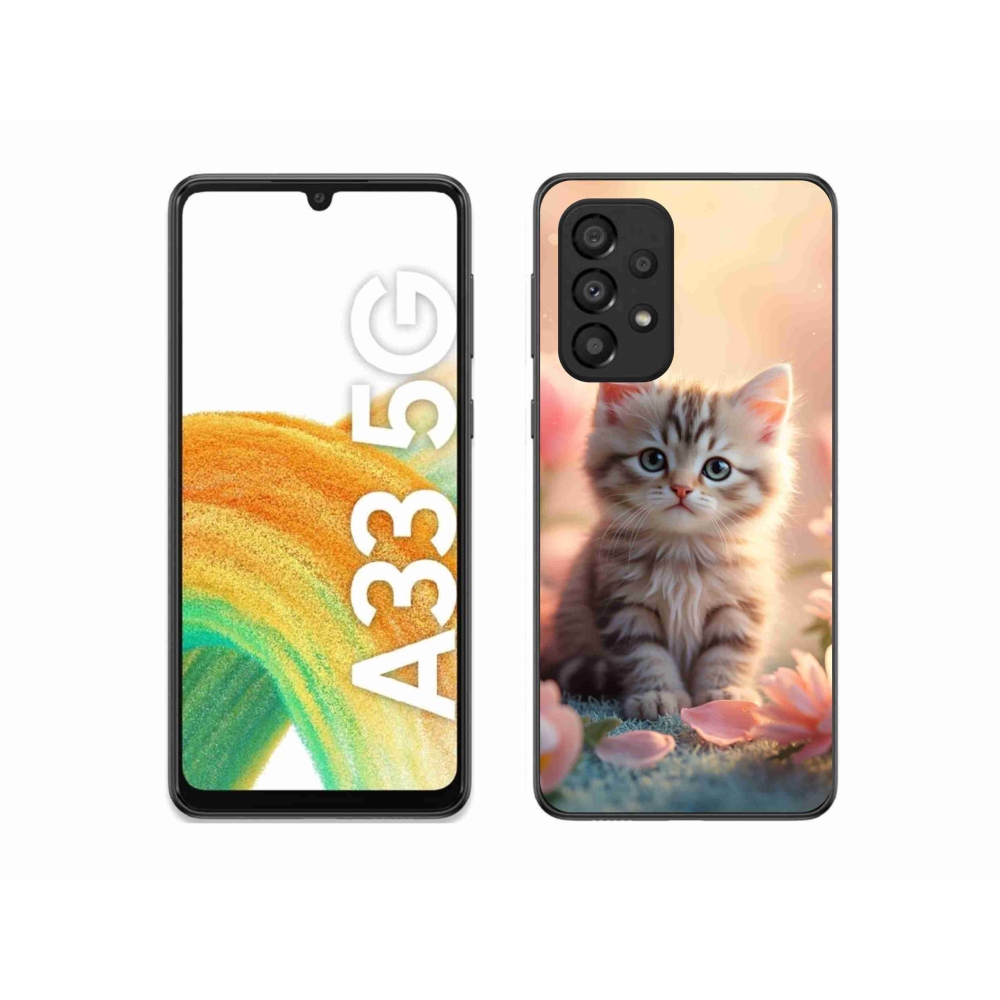 Gél borító mmCase Samsung Galaxy A33 - aranyos cica 8