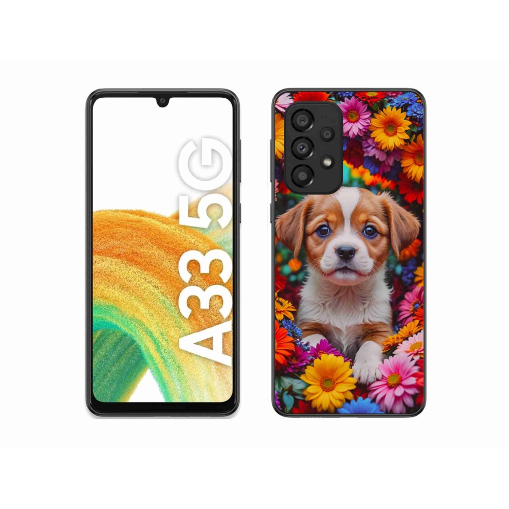 Gél borítás mmCase Samsung Galaxy A33 készülékhez - aranyos kiskutya