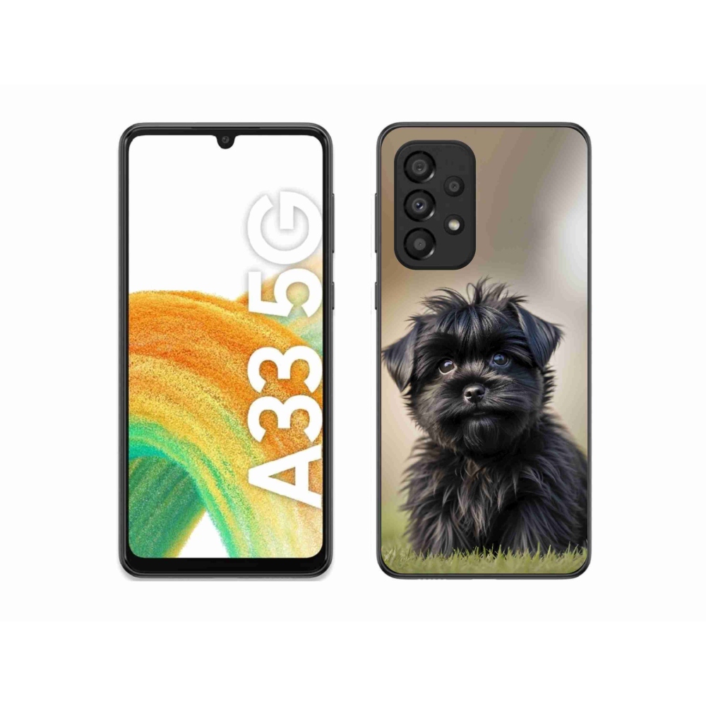 Gél borítás mmCase Samsung Galaxy A33 készülékhez - aranyos fekete kutya