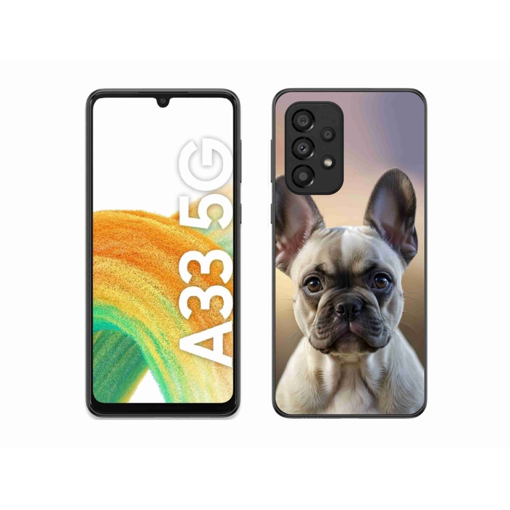 Gél borítás mmCase Samsung Galaxy A33 készülékhez - aranyos francia bulldog