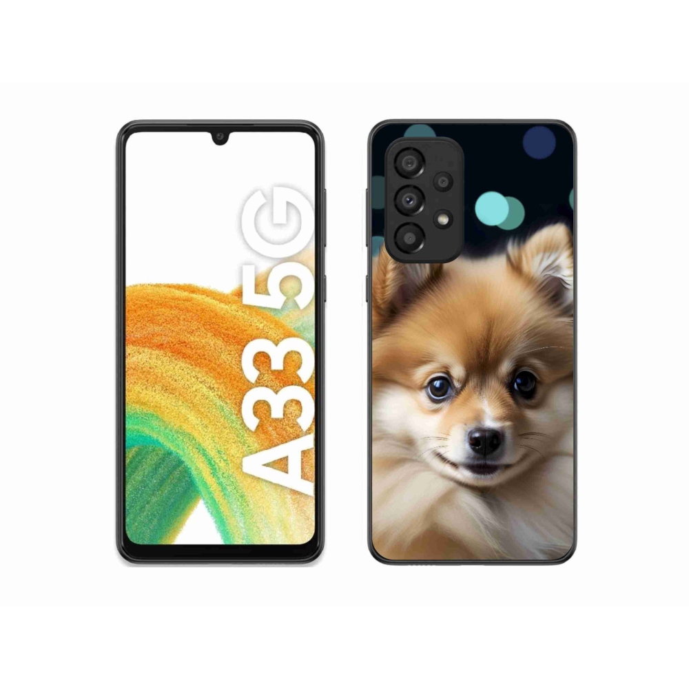 Gél borítás mmCase Samsung Galaxy A33 készülékhez - aranyos pomerániai kutya