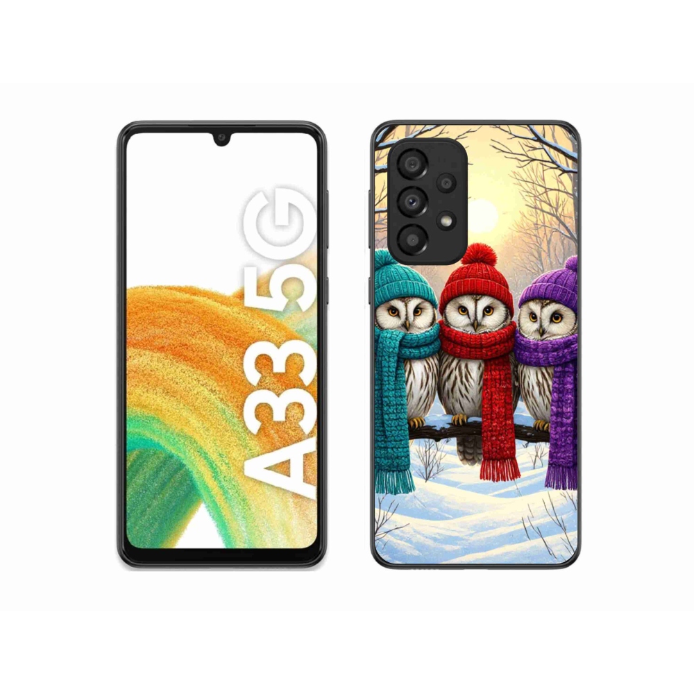 Gél borítás mmCase Samsung Galaxy A33 készülékhez - bagoly barátok
