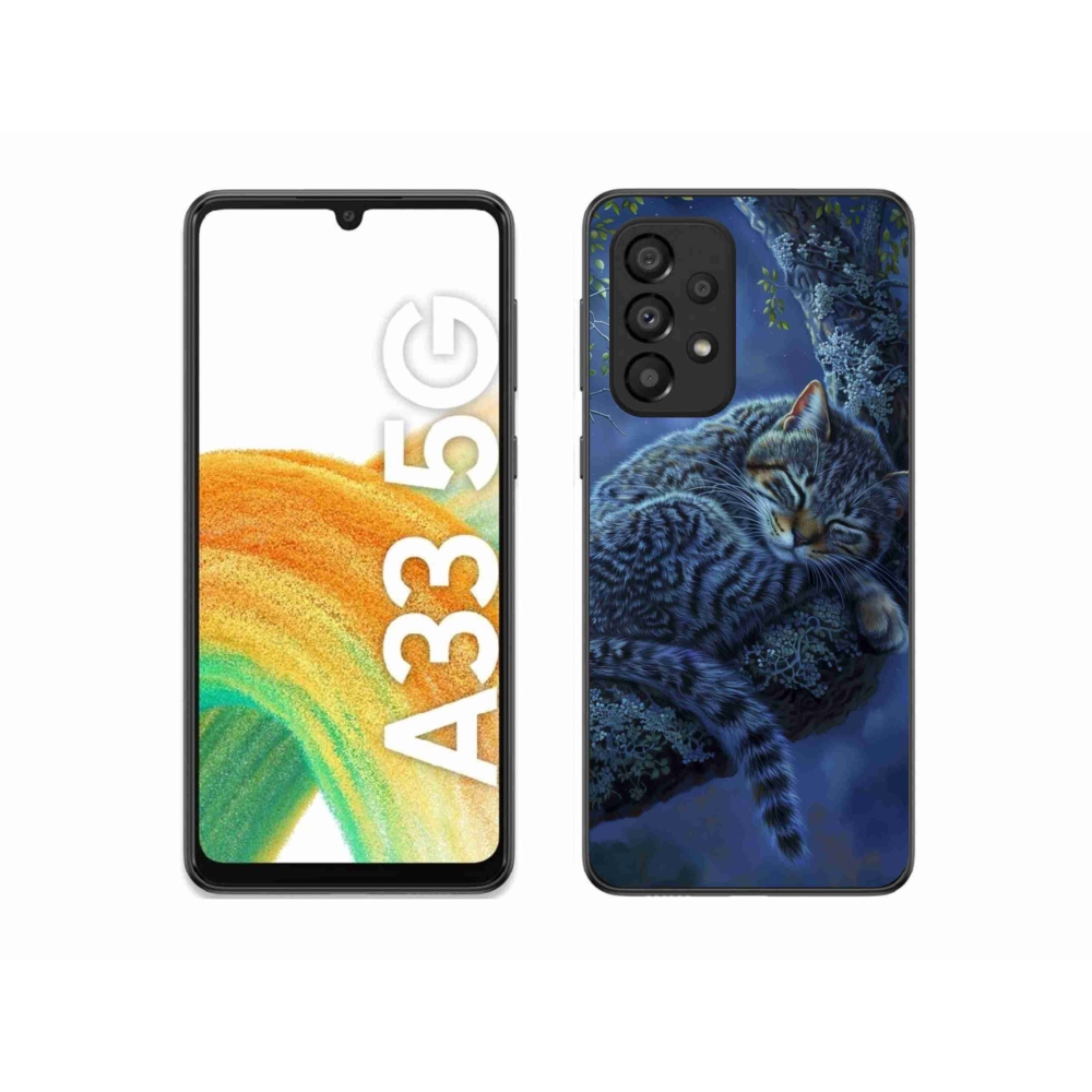 Gél borítás mmCase Samsung Galaxy A33 készülékhez - alvó macska
