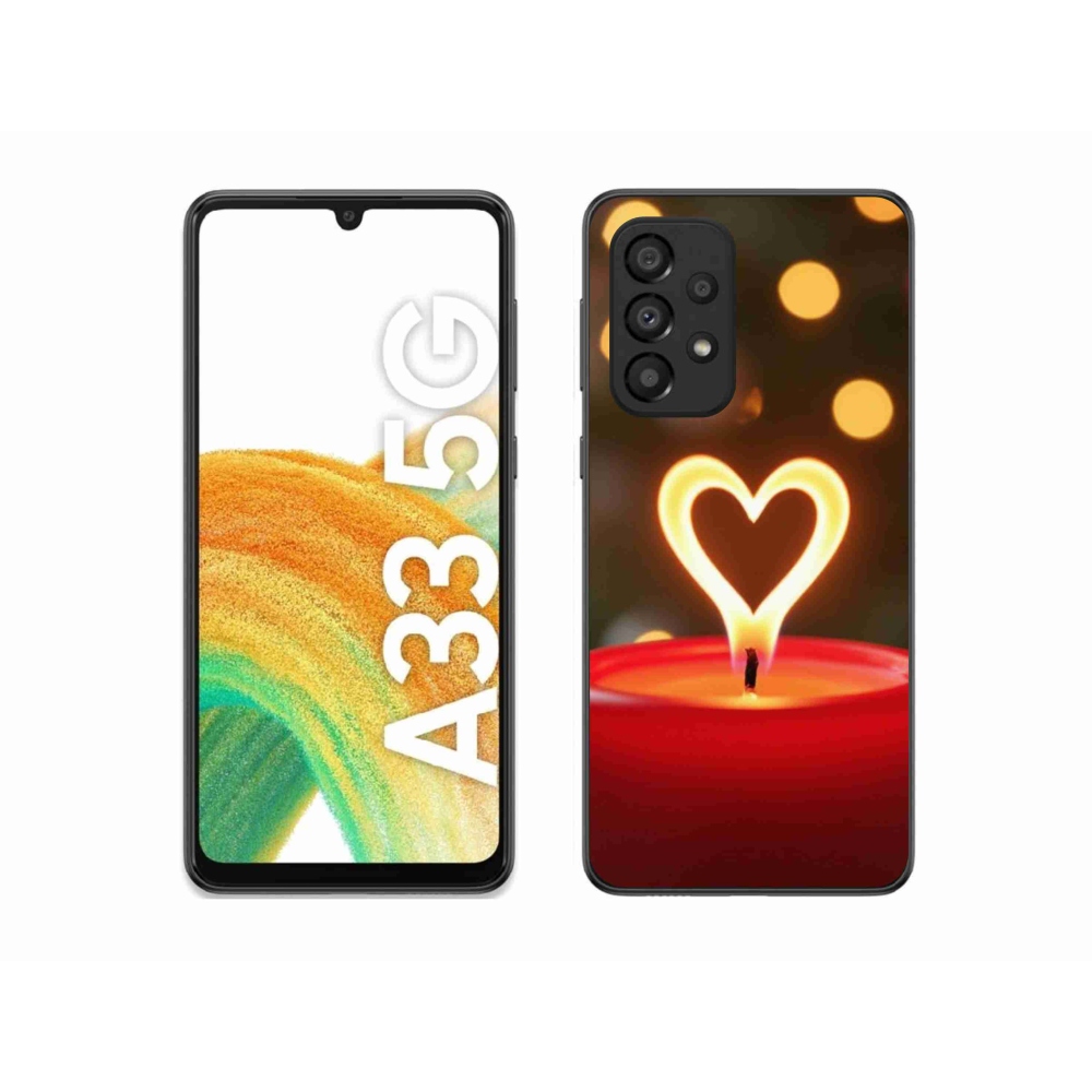 Zselés borítás mmCase Samsung Galaxy A33 - láng szíve