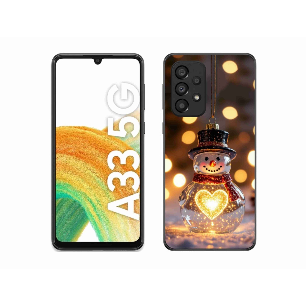 Gél borítás mmCase Samsung Galaxy A33 - karácsonyi hóemberhez
