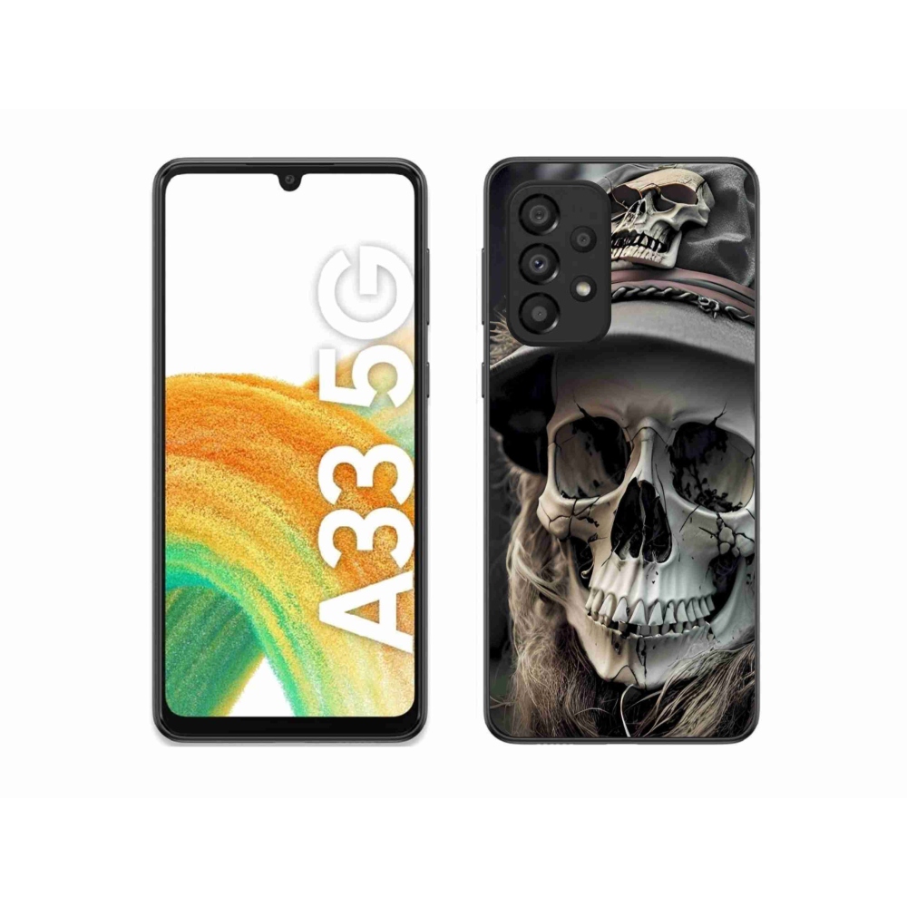 Zselés borítás mmCase Samsung Galaxy A33 - sötét koponya