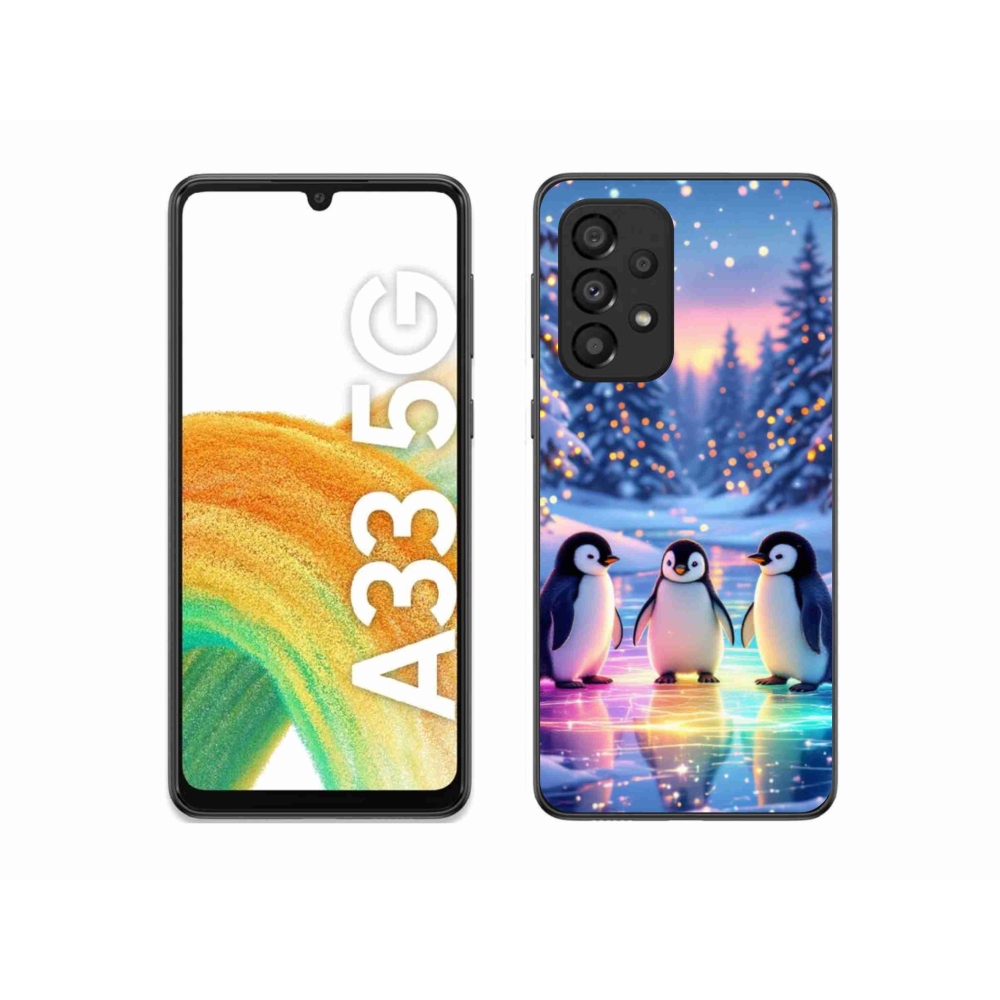 Gél borítás mmCase Samsung Galaxy A33 - pingvinekhez