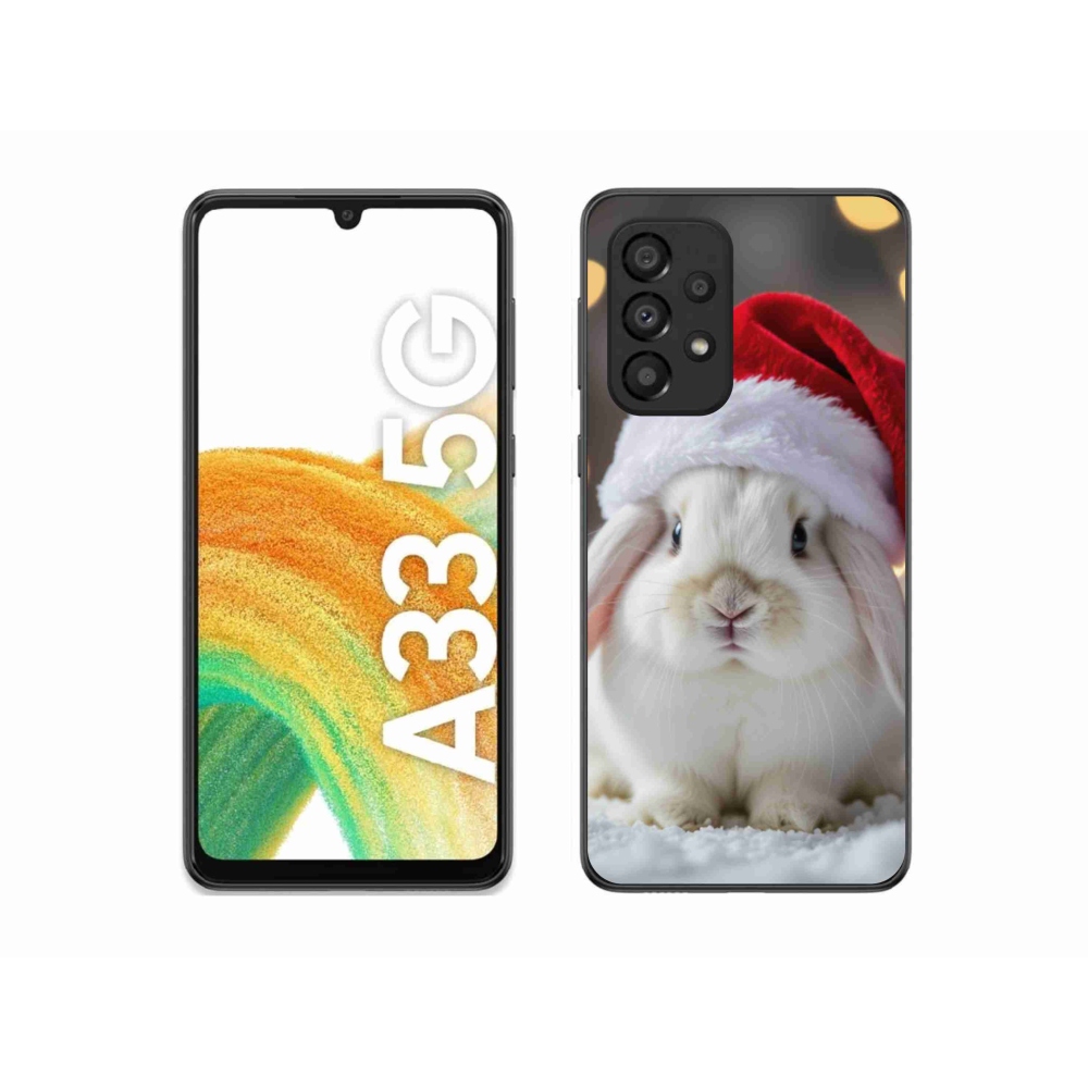 Gél borítás mmCase Samsung Galaxy A33 - Karácsonyi nyúl