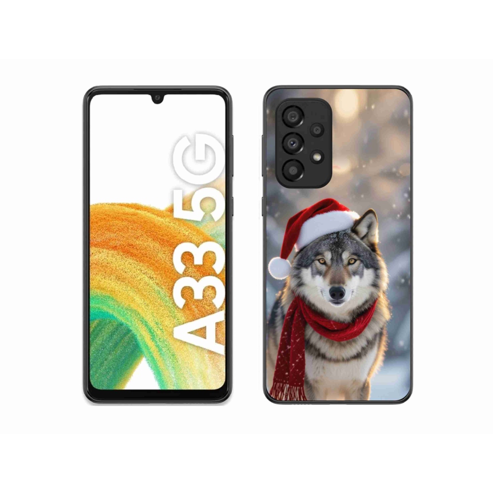 Gél borítás mmCase Samsung Galaxy A33 - Karácsonyi farkas