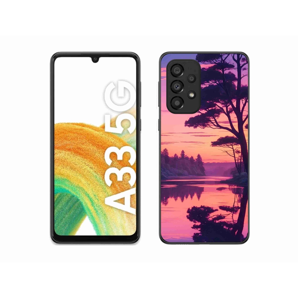 Gél borítás mmCase Samsung Galaxy A33 készülékhez - naplemente a tó felett