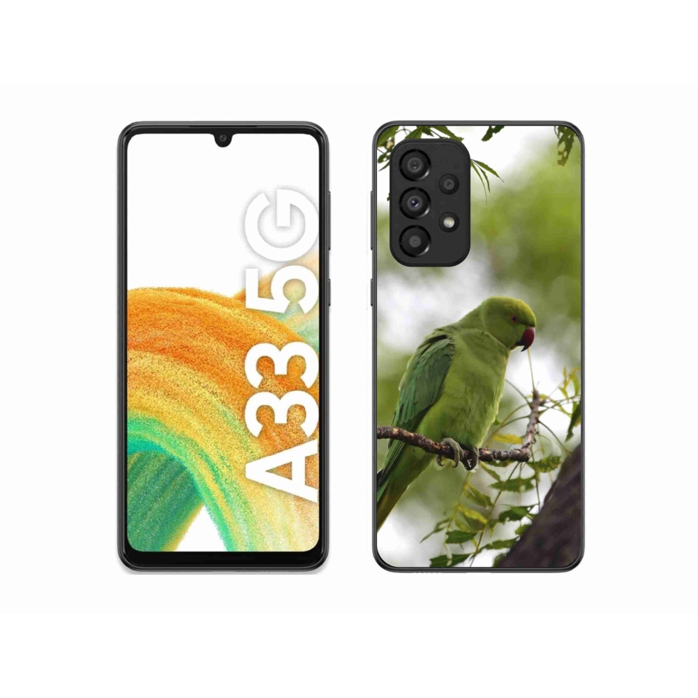 Gél borítás mmCase Samsung Galaxy A33 készülékhez - zöld papagáj