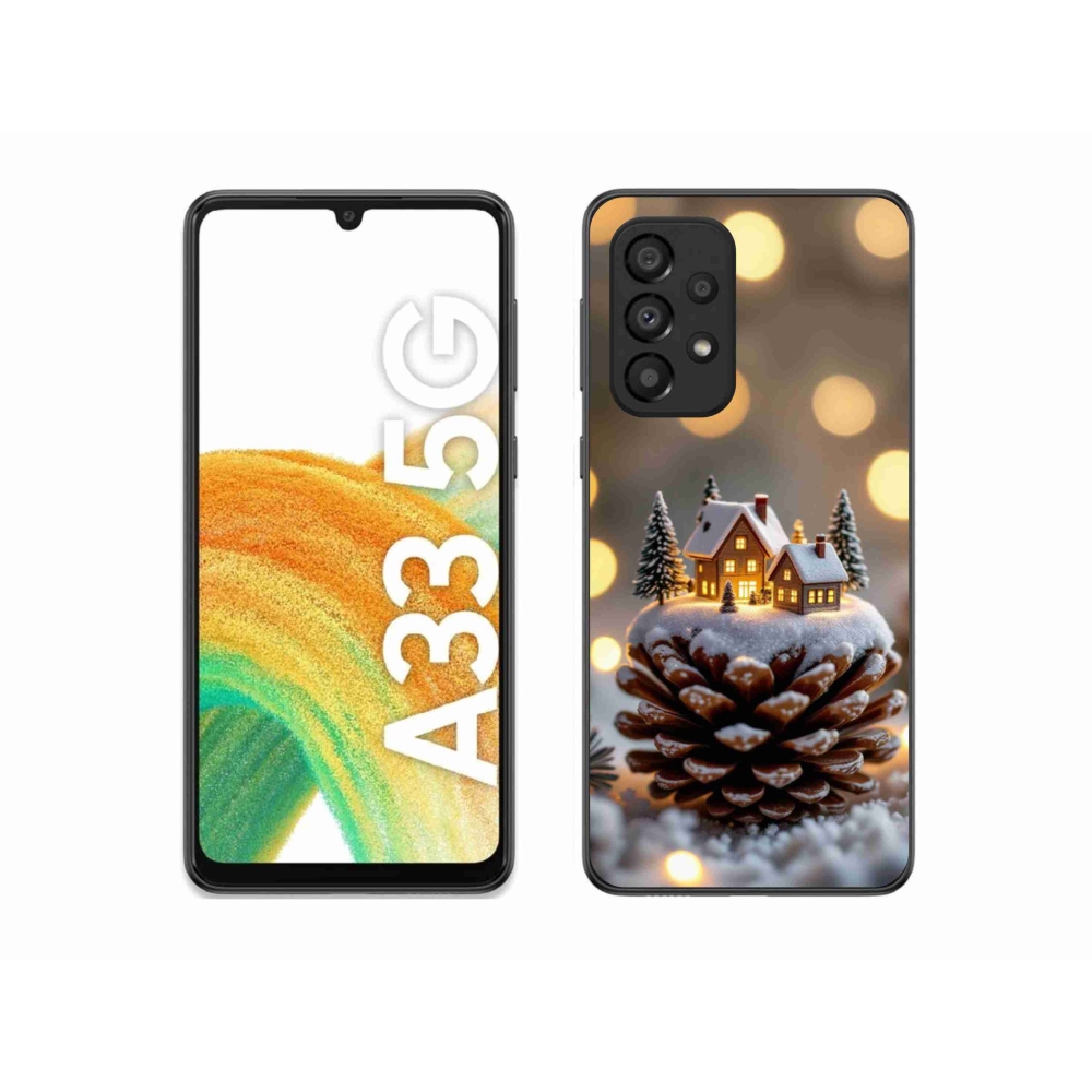 Gél borítás mmCase Samsung Galaxy A33 - téli falu