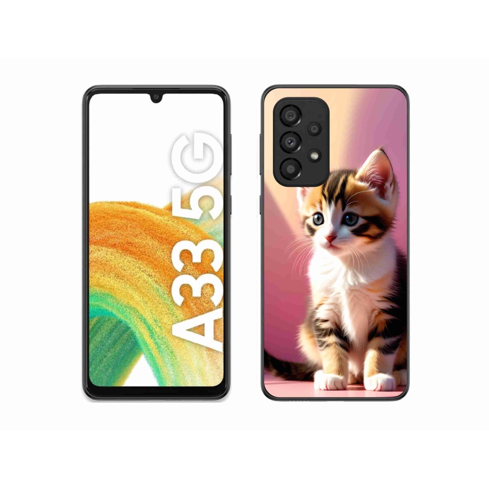 Gél borítás mmCase Samsung Galaxy A33 - kíváncsi cica 2