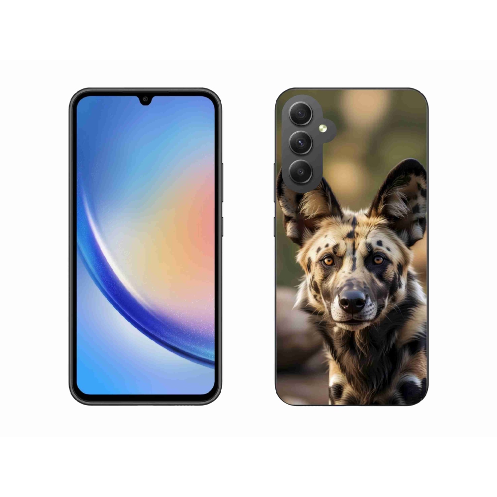 Gél borítás mmCase Samsung Galaxy A34 5G - afrikai vadkutya számára