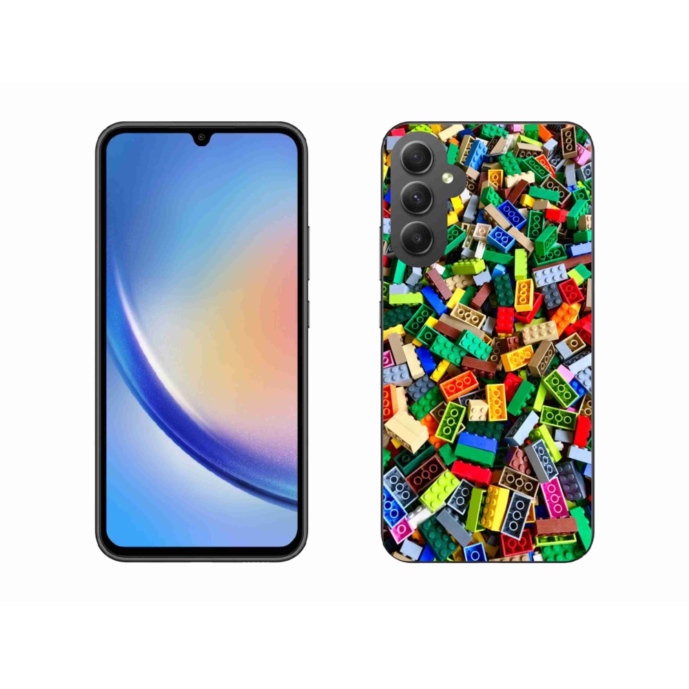 Gél borítás mmCase Samsung Galaxy A34 5G - színes építőkockákhoz