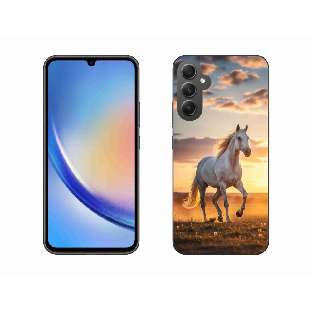 Gél borítás mmCase Samsung Galaxy A34 5G - futó fehér ló 2
