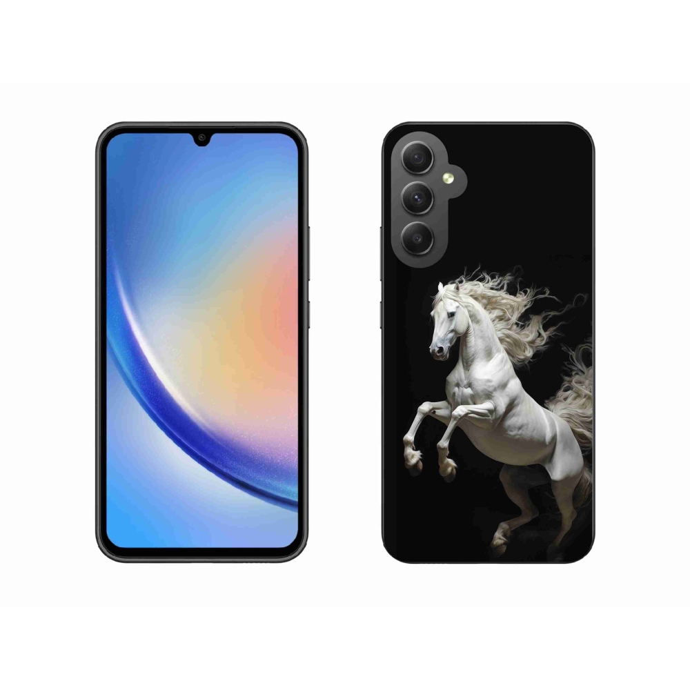 Zselés borítás mmCase Samsung Galaxy A34 5G - fehér ló 4