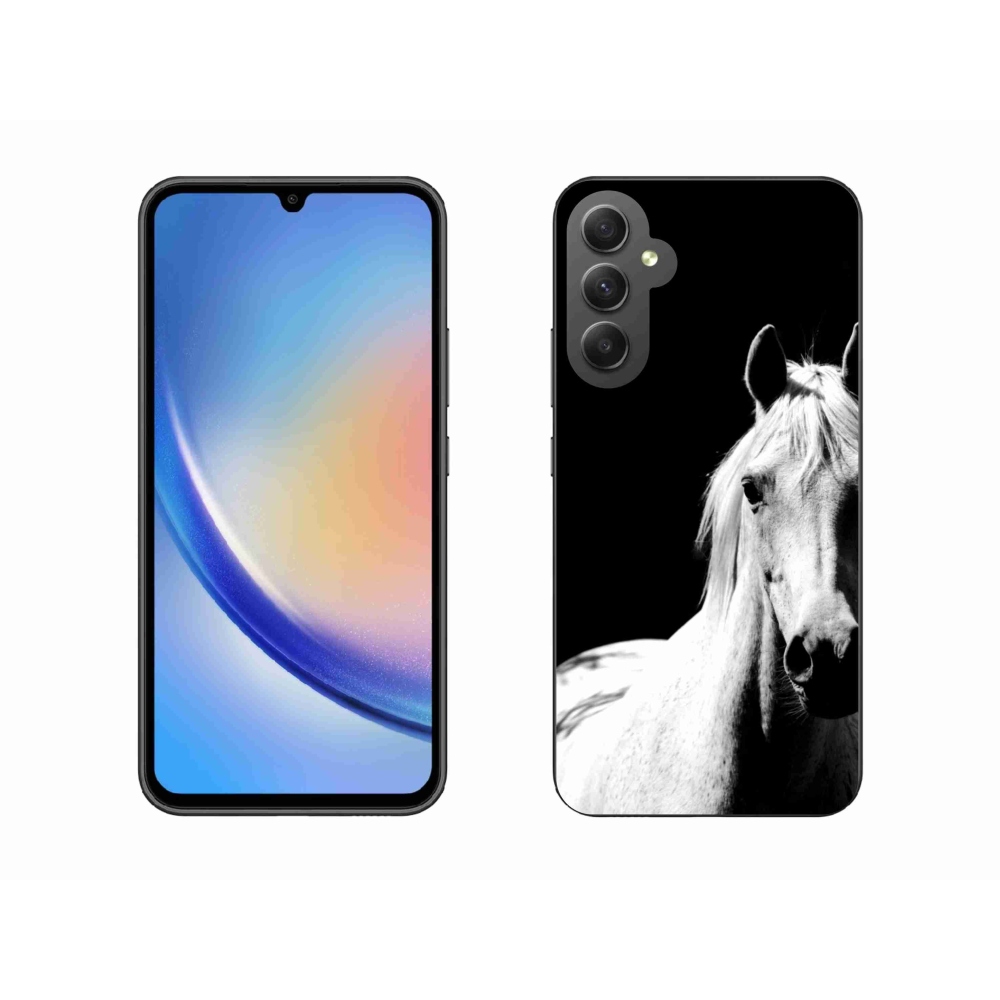 Gél védőhuzat mmCase Samsung Galaxy A34 5G - fehér ló 5