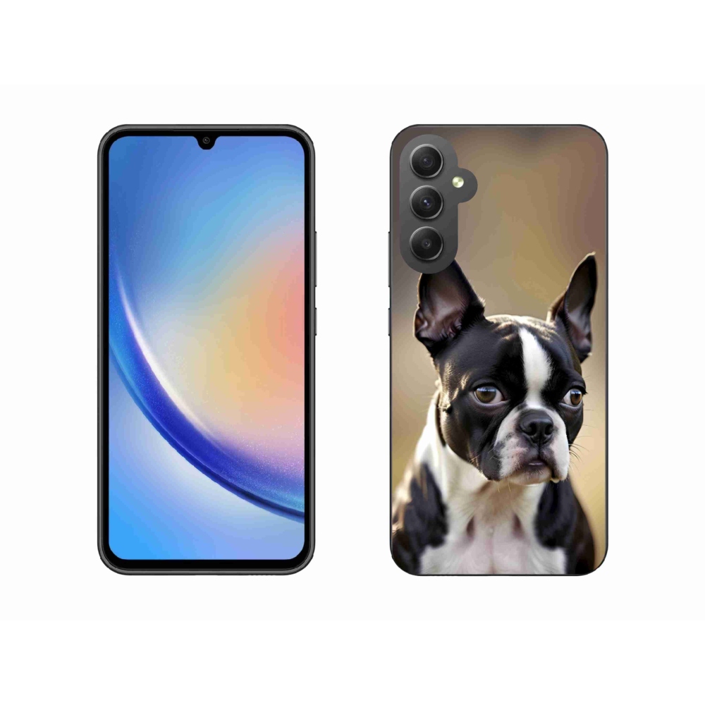 Gél borítás mmCase Samsung Galaxy A34 5G - Boston Terrier