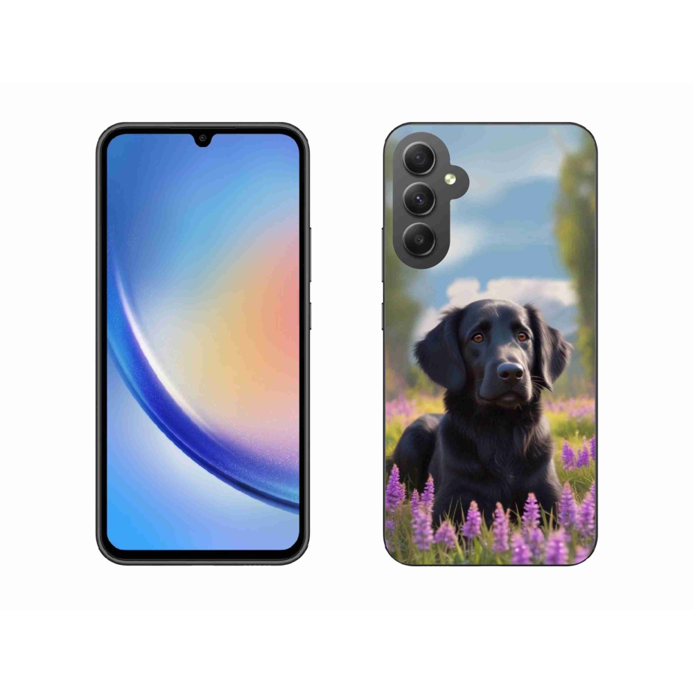 Gél védőhuzat mmCase Samsung Galaxy A34 5G - elegáns fekete retriever