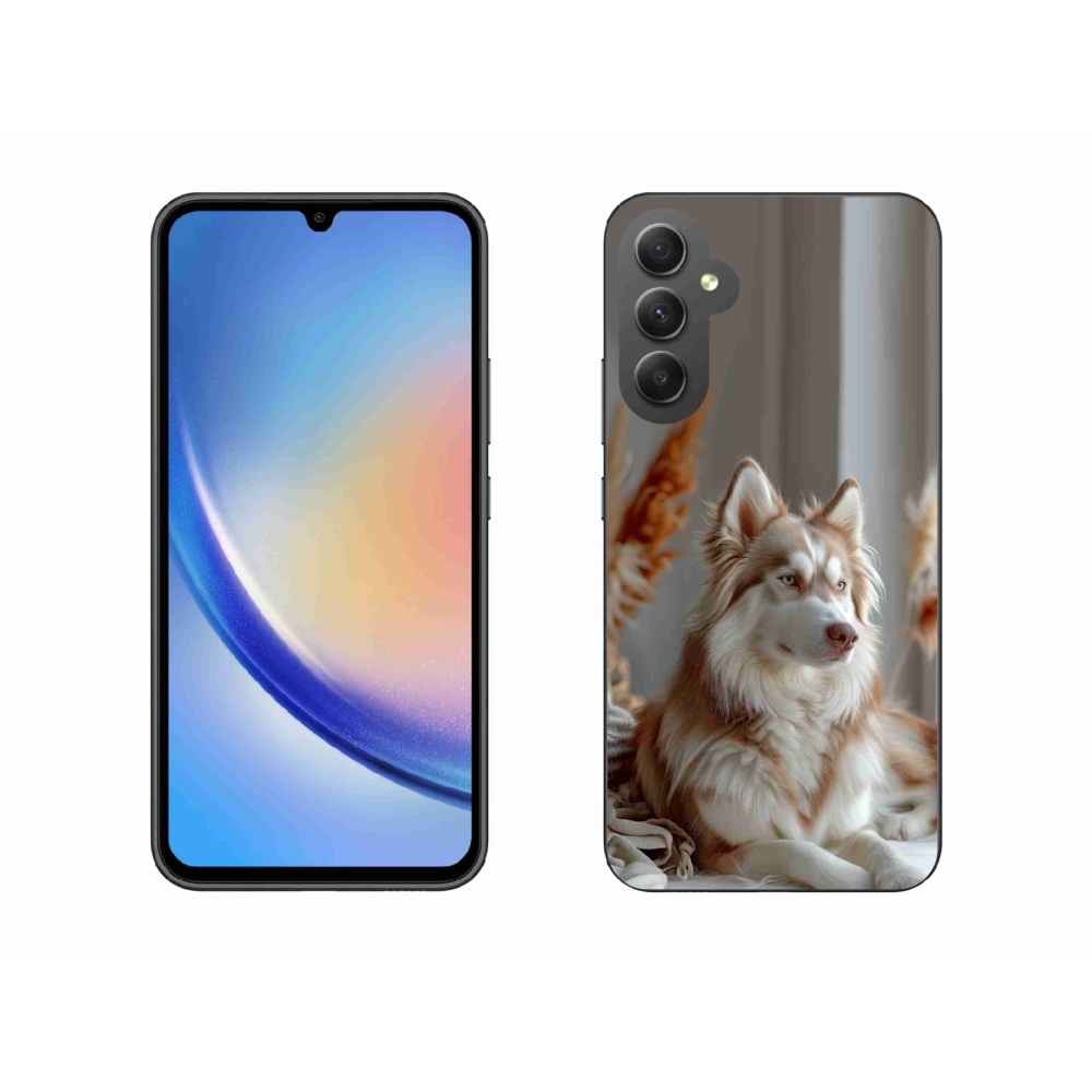 Zselés borítás mmCase Samsung Galaxy A34 5G - csendes szibériai husky