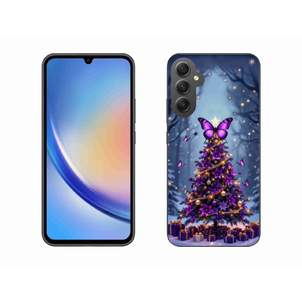 Gél borítás mmCase Samsung Galaxy A34 5G - pillangó karácsonyfa