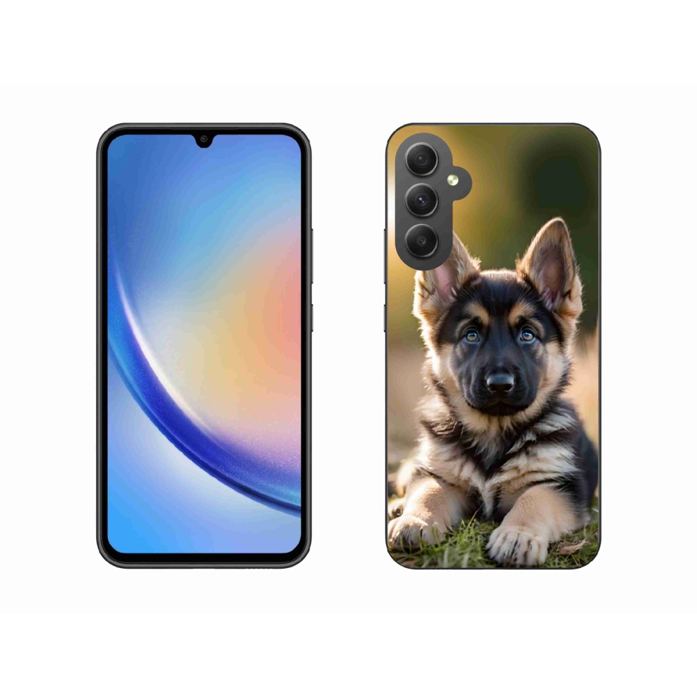 Zselés borítás mmCase Samsung Galaxy A34 5G - Német juhászkutya a természetben