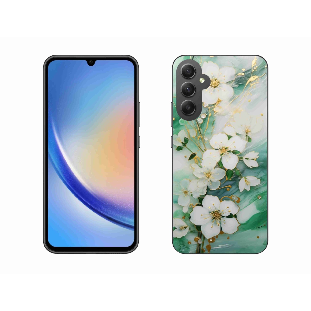 Gél borítás mmCase Samsung Galaxy A34 5G - finom virágok