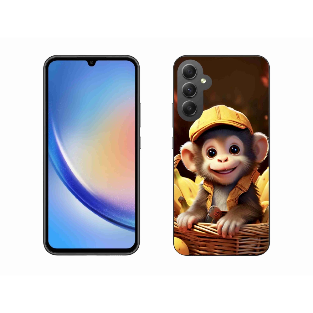 Gél védőhuzat mmCase Samsung Galaxy A34 5G - majom a kosárban