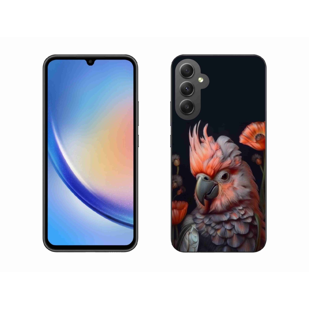 Gél borítás mmCase Samsung Galaxy A34 5G - papagáj kakadu színekben