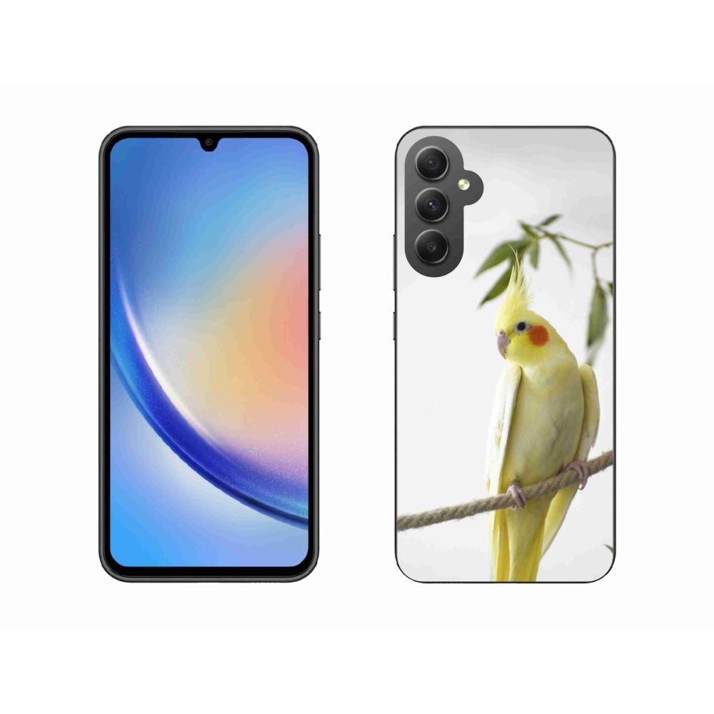 Gél borító mmCase Samsung Galaxy A34 5G - papagáj korela chocholatá