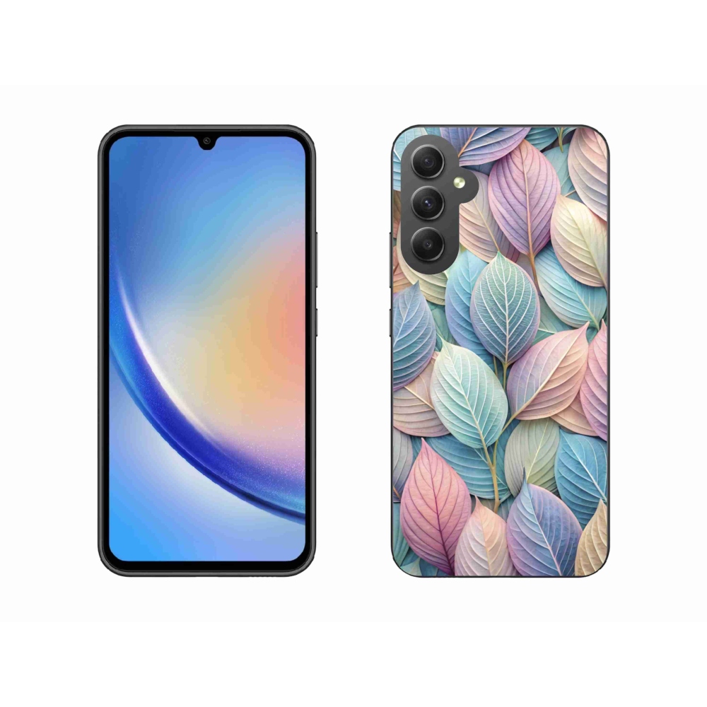 Zselés borítás mmCase Samsung Galaxy A34 5G - pasztell levelek