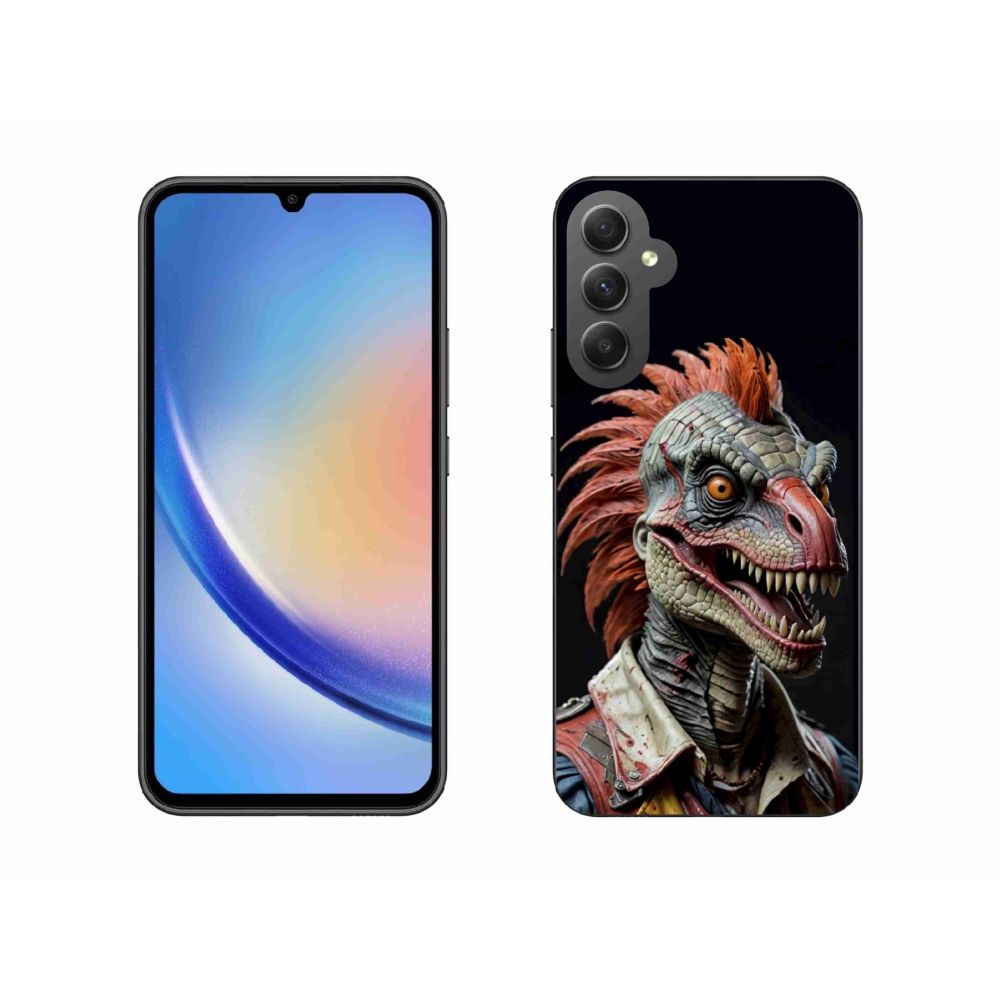 Zselés borítás mmCase Samsung Galaxy A34 5G - punk dinoszauruszhoz