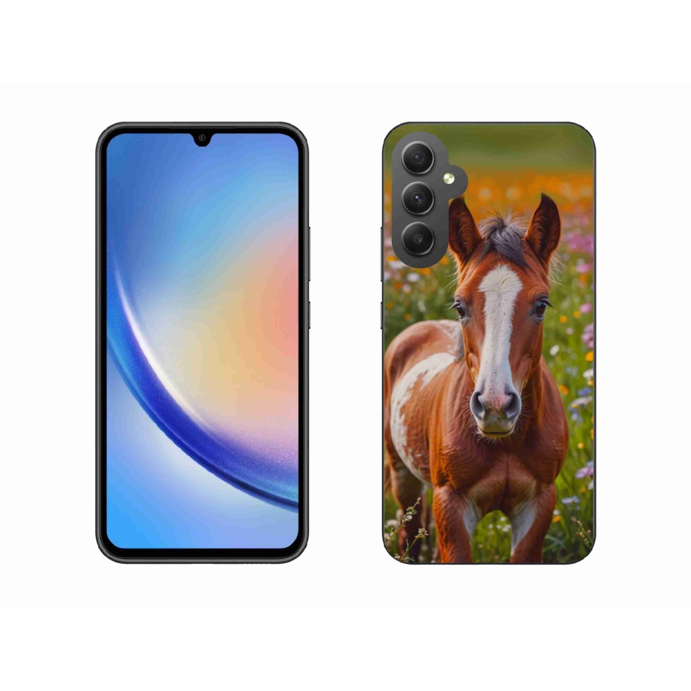 Gél borítás mmCase Samsung Galaxy A34 5G - aranyos csikó - Samsung Galaxy A34 5G - aranyos csikó