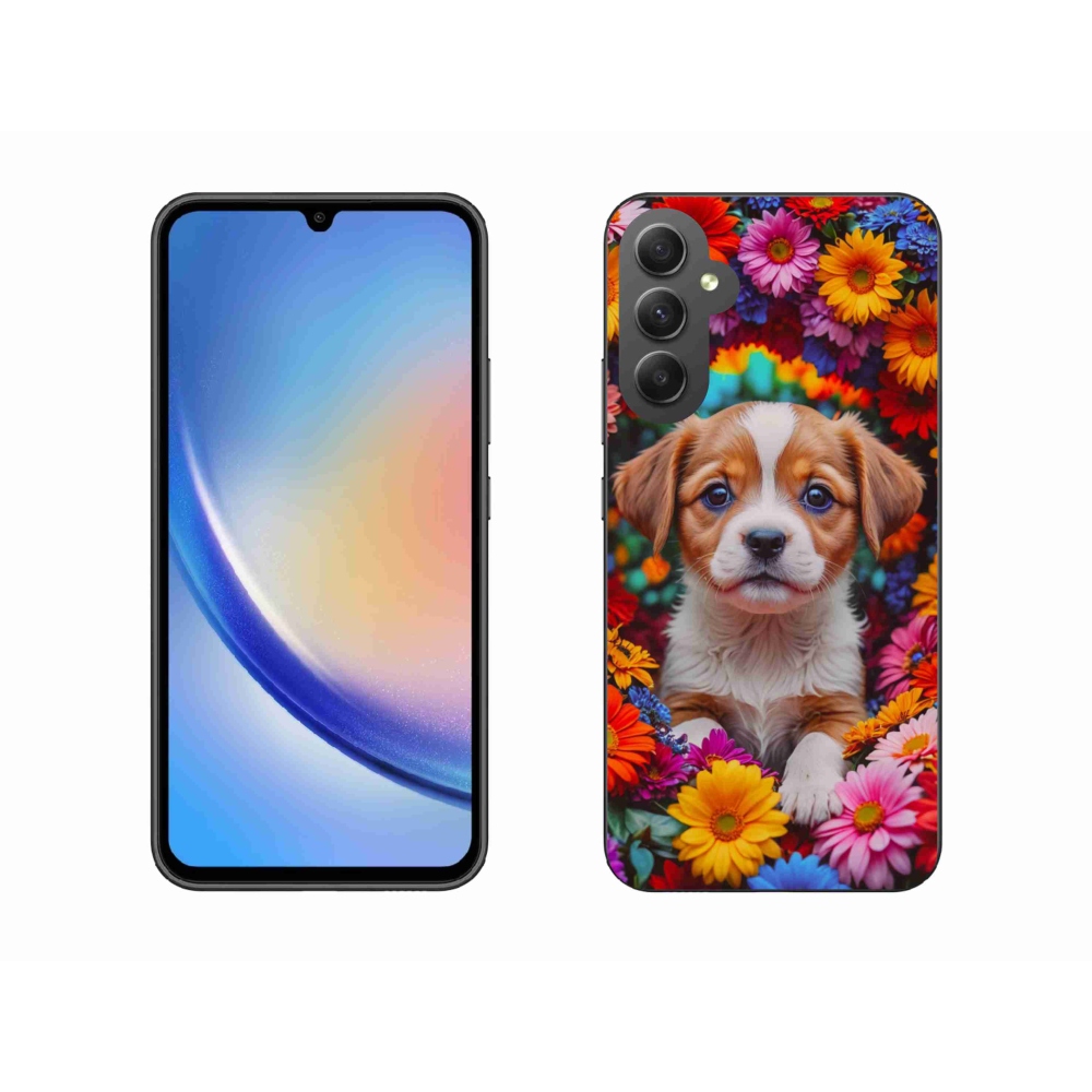 Gél borítás mmCase Samsung Galaxy A34 5G - aranyos kiskutya