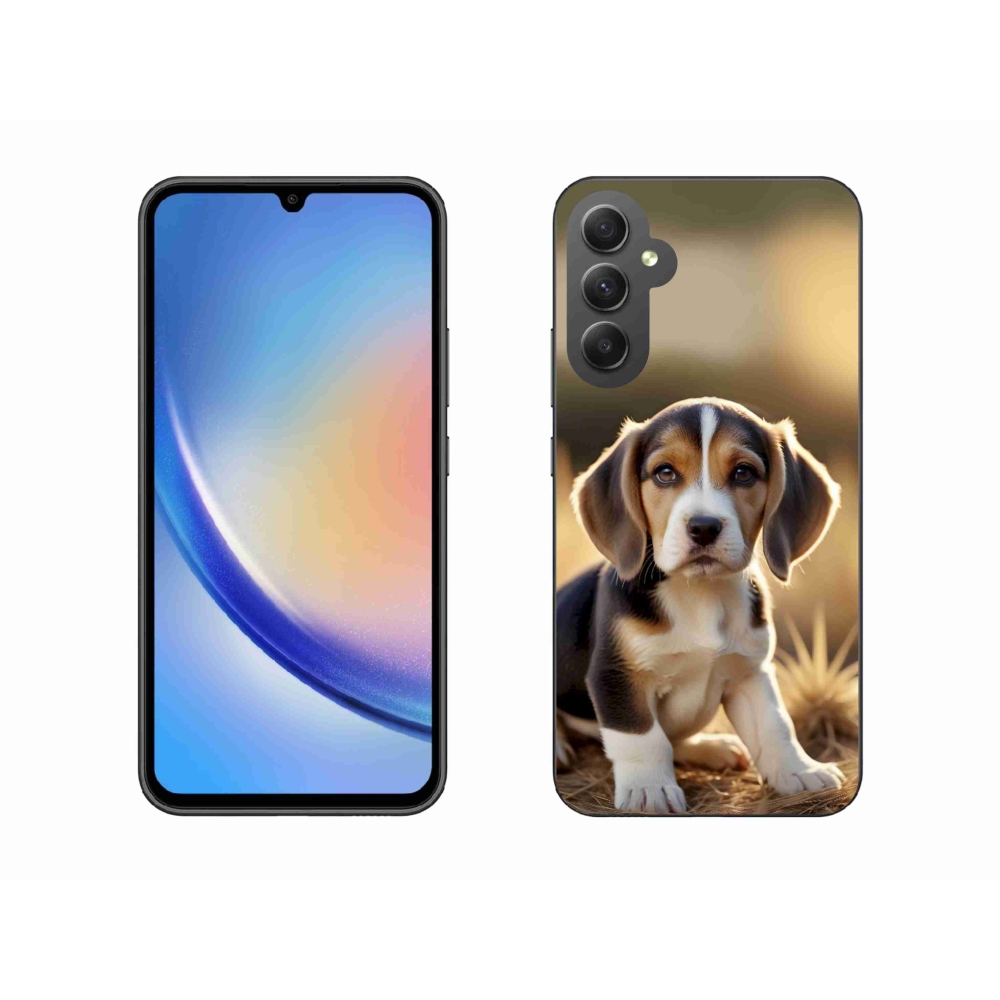 Gél borítás mmCase Samsung Galaxy A34 5G - aranyos beagle - Samsung Galaxy A34 5G számára
